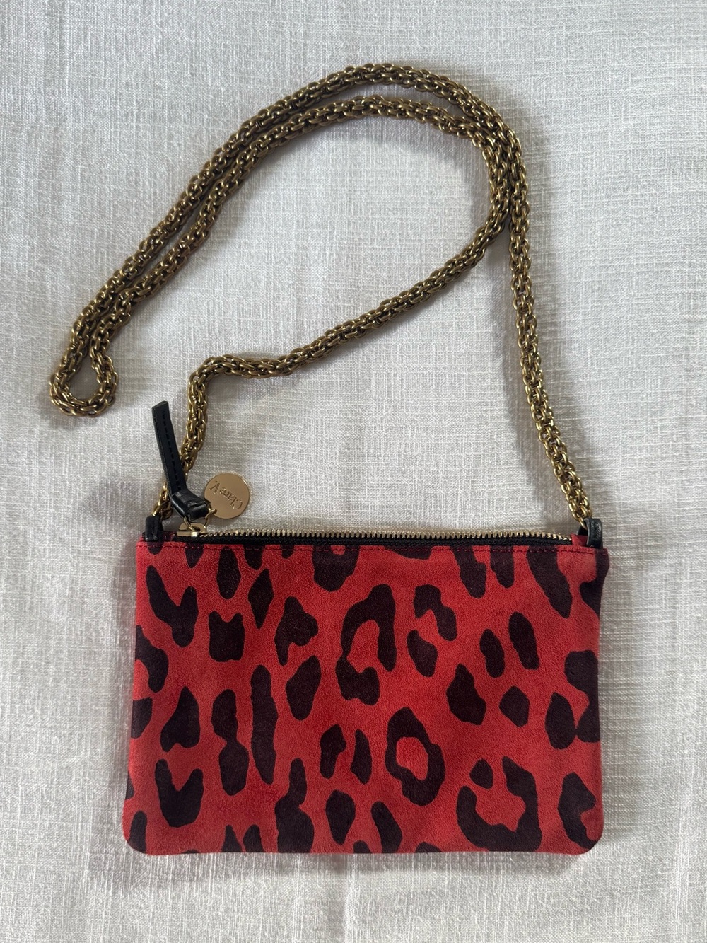 Clare V. Suede Crossbody Clutch Bag